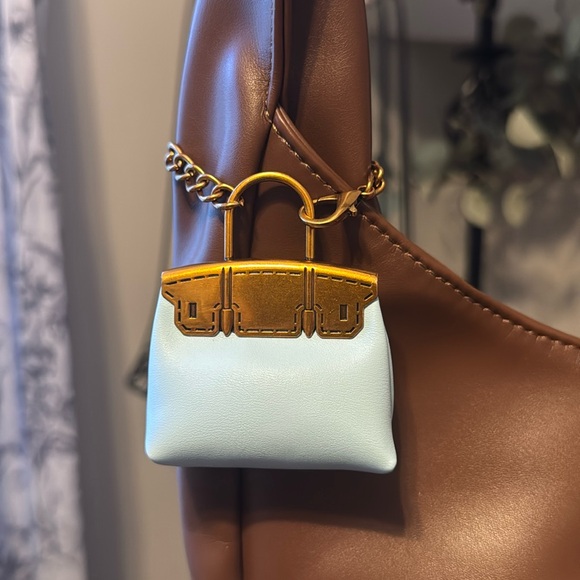 Mini Leather Purse Bag Charm (Tiffany Blue) - Picture 5 of 6